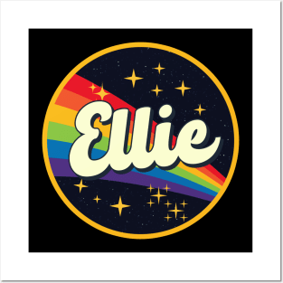 Ellie // Rainbow In Space Vintage Style Posters and Art